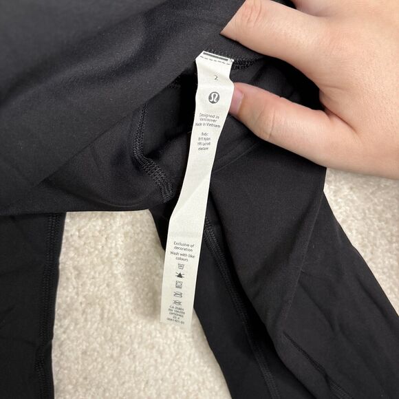 Lululemon Align High Rise Jogger Full Length 28" Womens 2 Black Athleisure Soft‎ - Picture 4 of 15